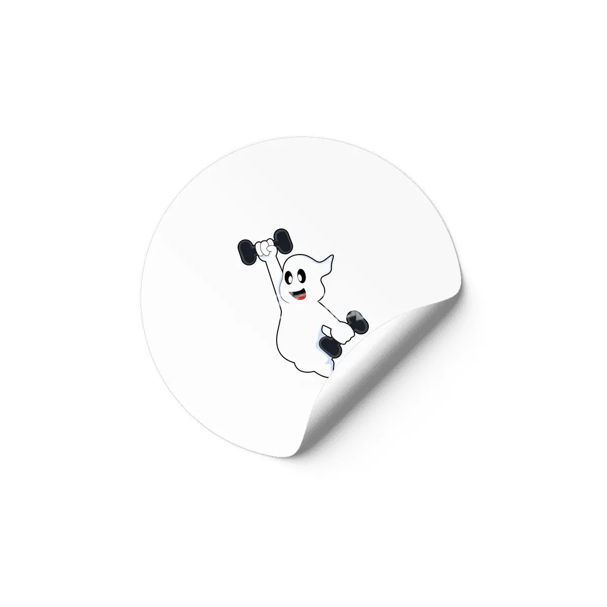 Ghost at Strength training with Dumbbells Etiket