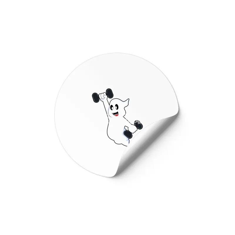 Ghost at Strength training with Dumbbells Etiket