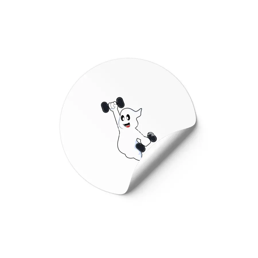 Ghost at Strength training with Dumbbells Etiket