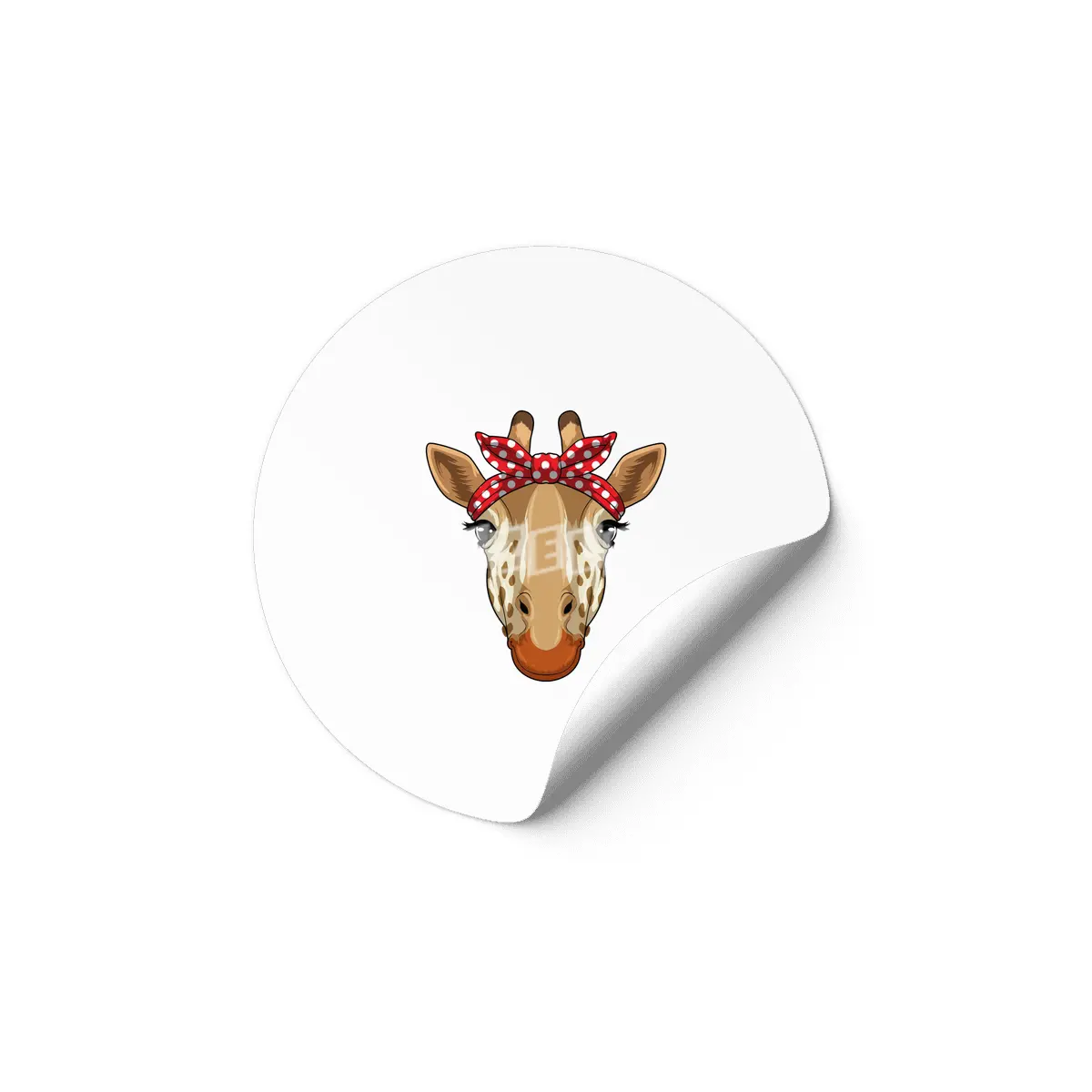 Giraffe with Bandana Etiket
