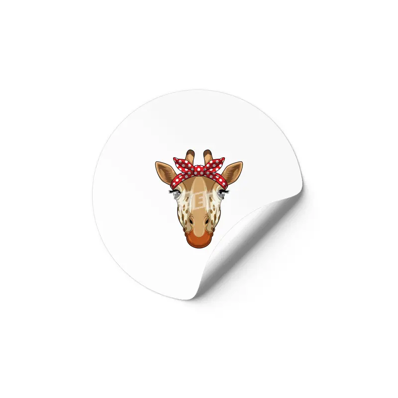 Giraffe with Bandana Etiket