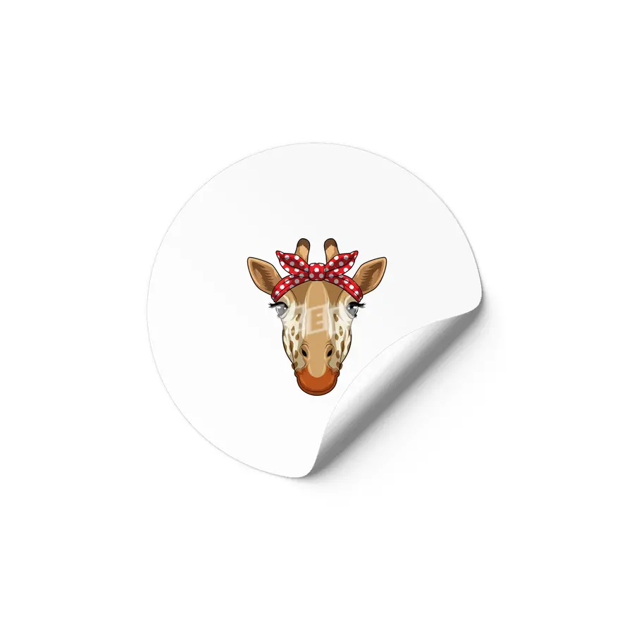 Giraffe with Bandana Etiket