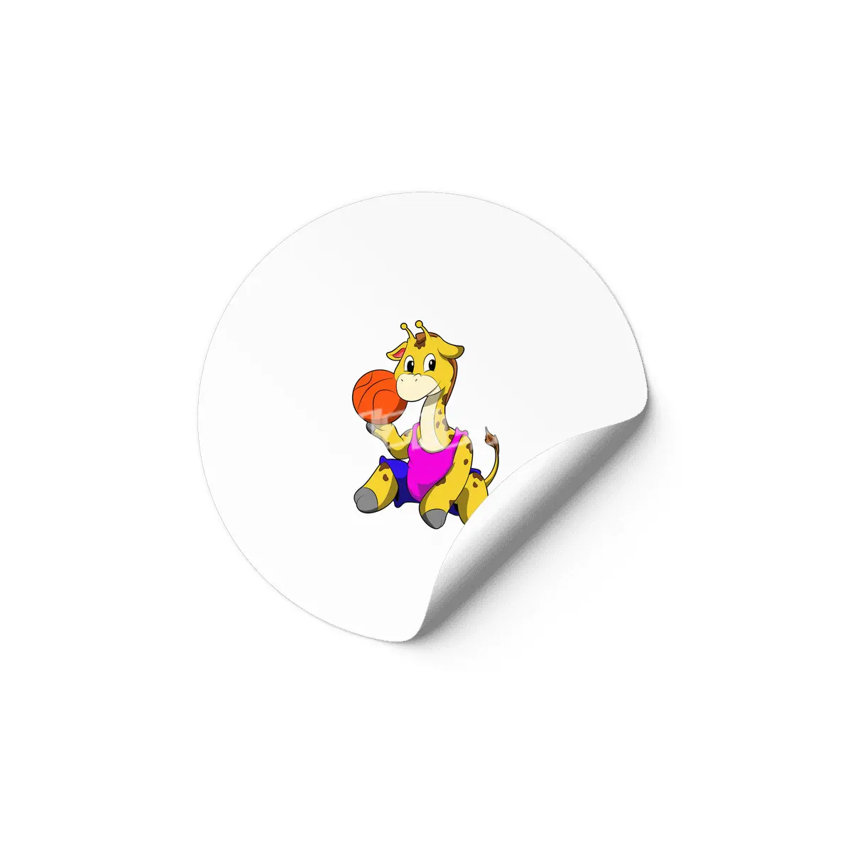 Giraffe with Basketball Etiket