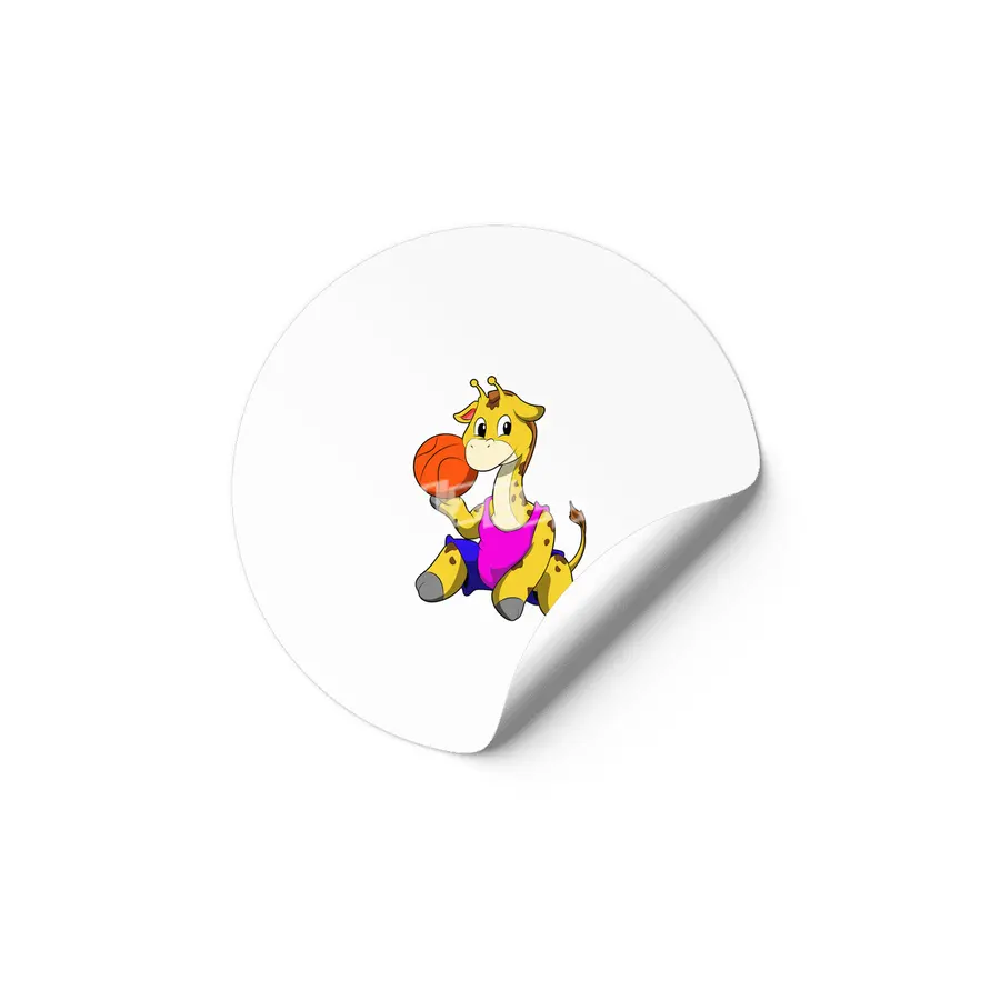 Giraffe with Basketball Etiket