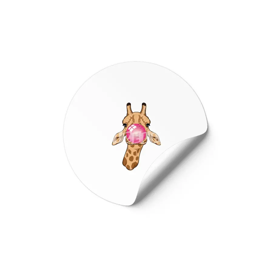 Giraffe with Bubblegum Etiket