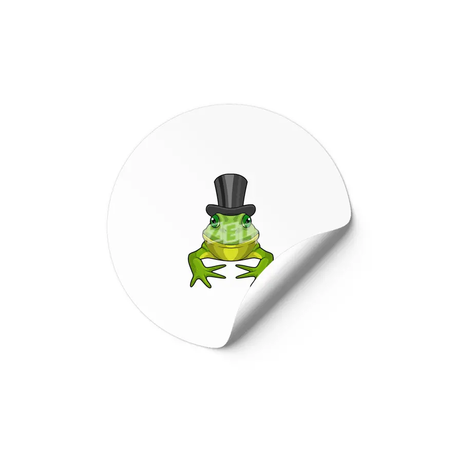 Frog as Gentleman with Top hat Etiket
