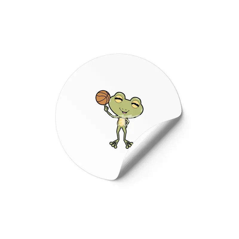 Frog at Basketball Sports Etiket