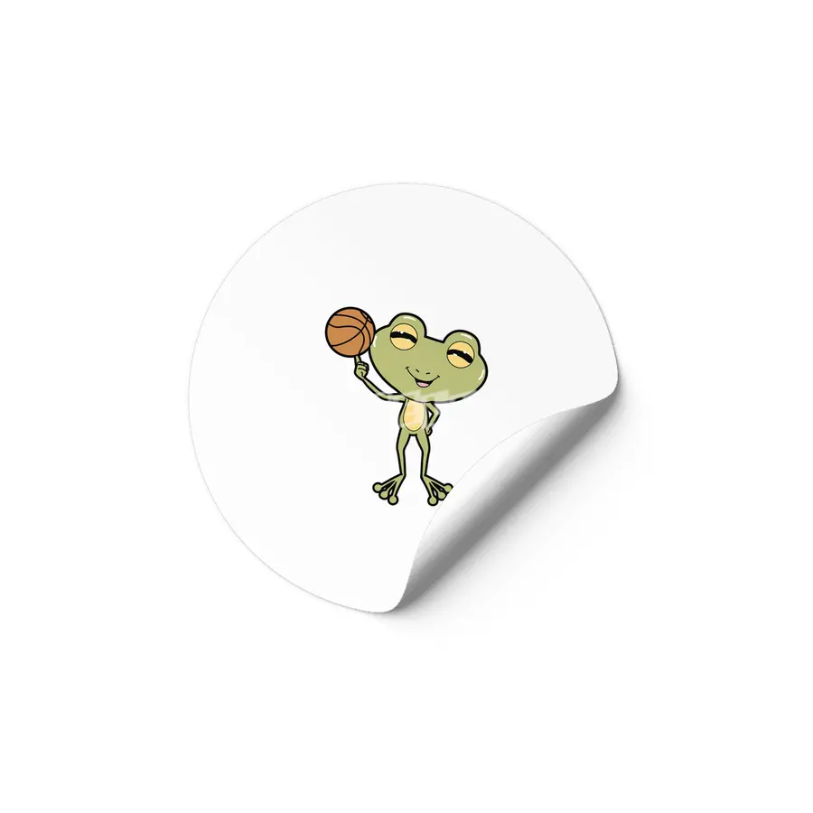 Frog at Basketball Sports Etiket