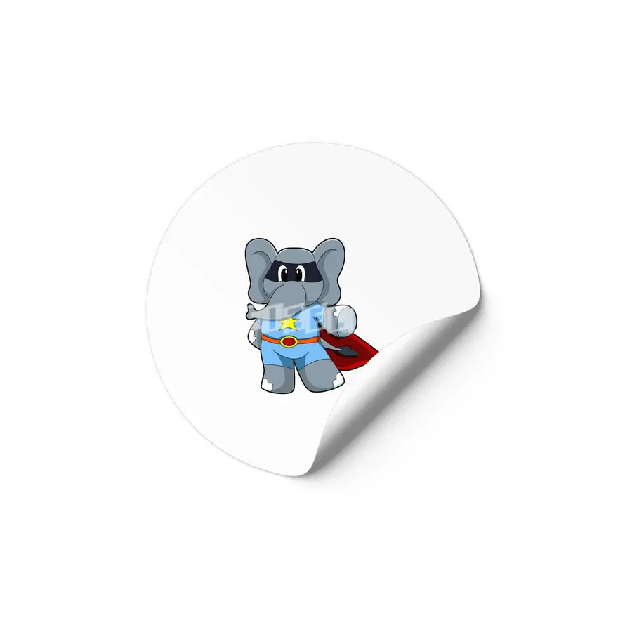 Elephant as Hero with Cape Etiket