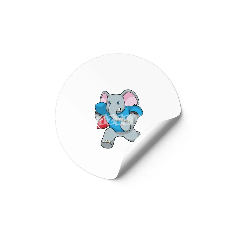 Elephant at Football with Equipment Etiket