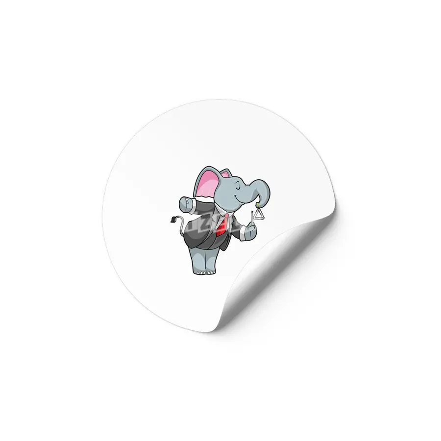 Elephant at Music with Triangle Etiket