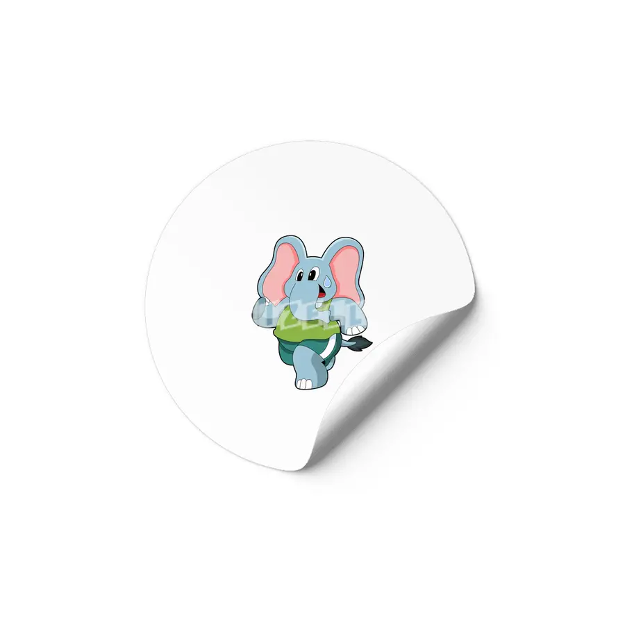 Elephant at Running Etiket
