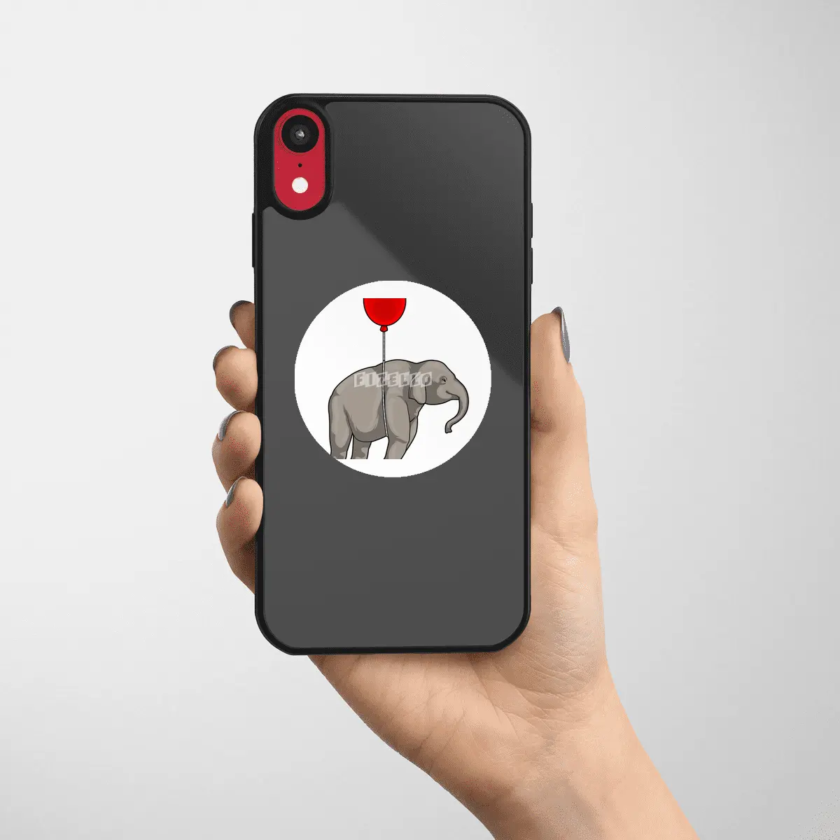 Elephant with Balloon Etiket