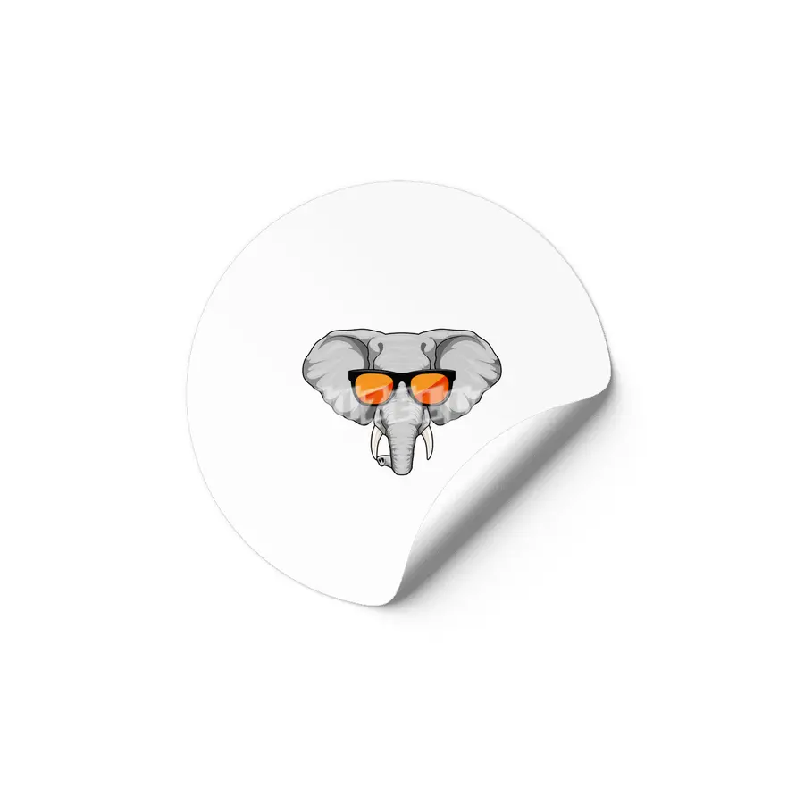 Elephant with Sunglasses Etiket
