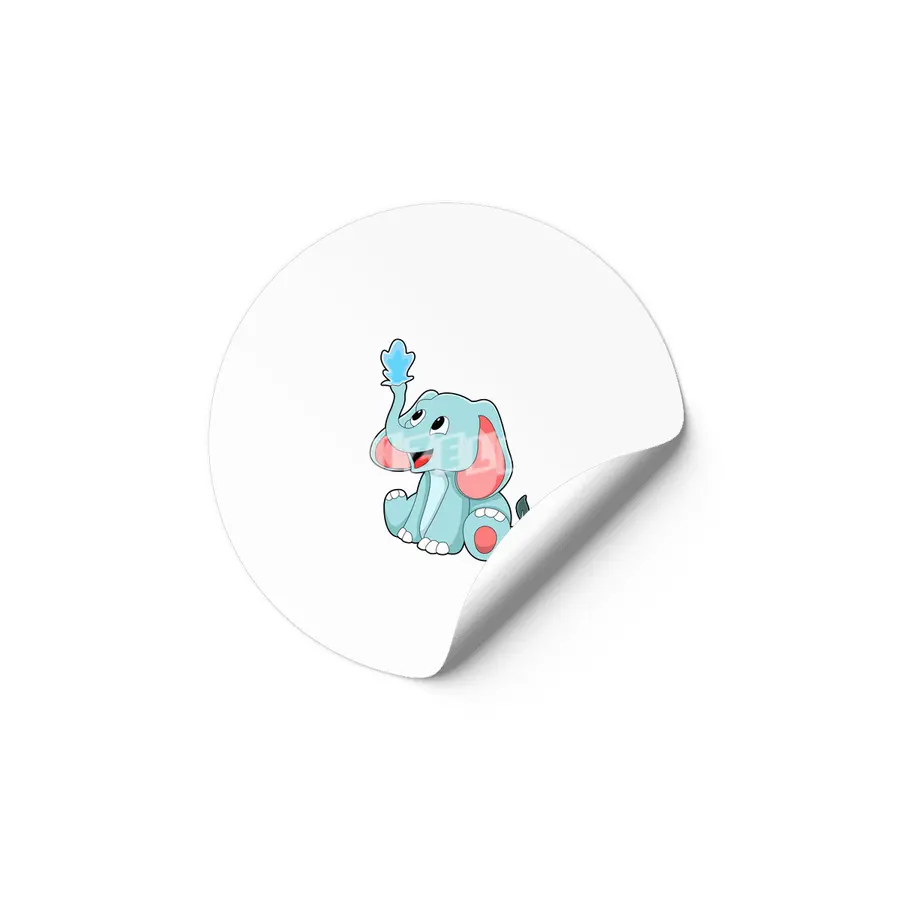 Elephant with Water Etiket