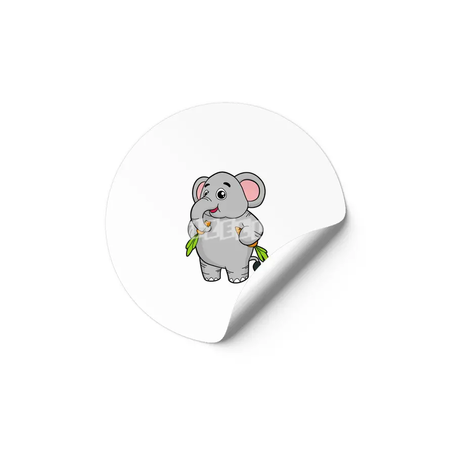 Elephants with Carrots Etiket