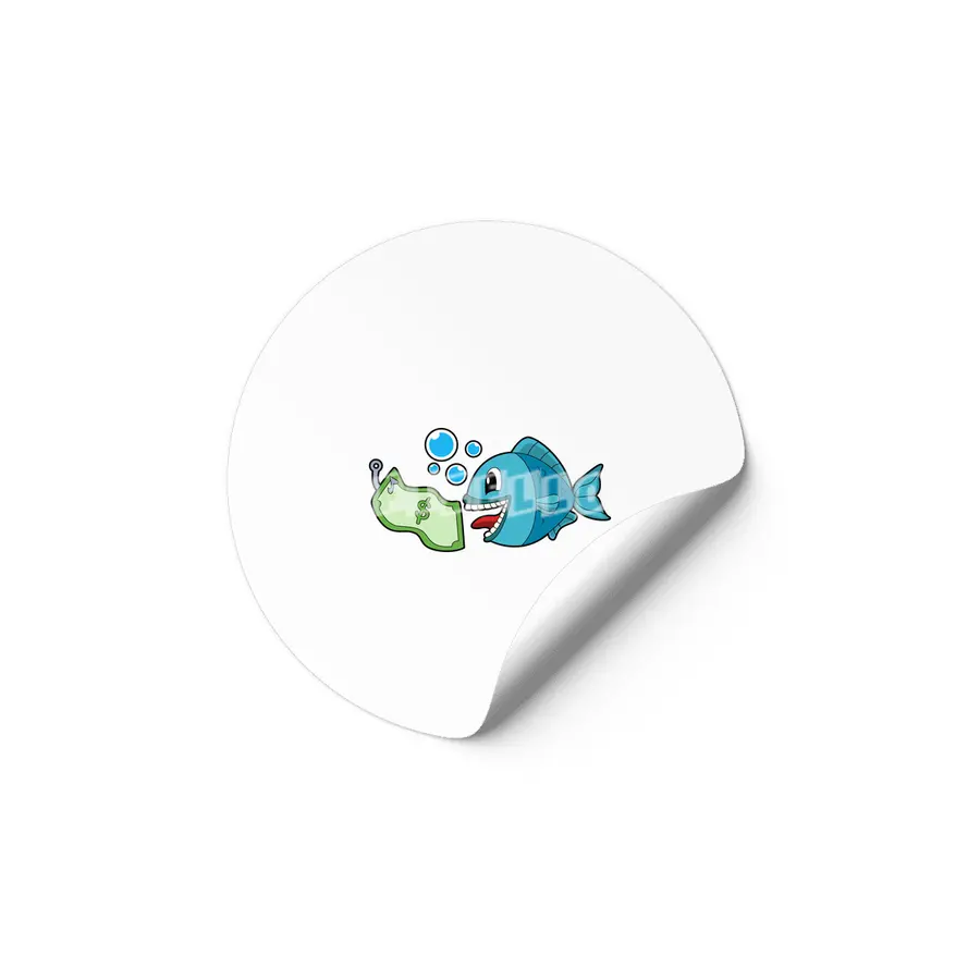 Fish with Bank note Etiket