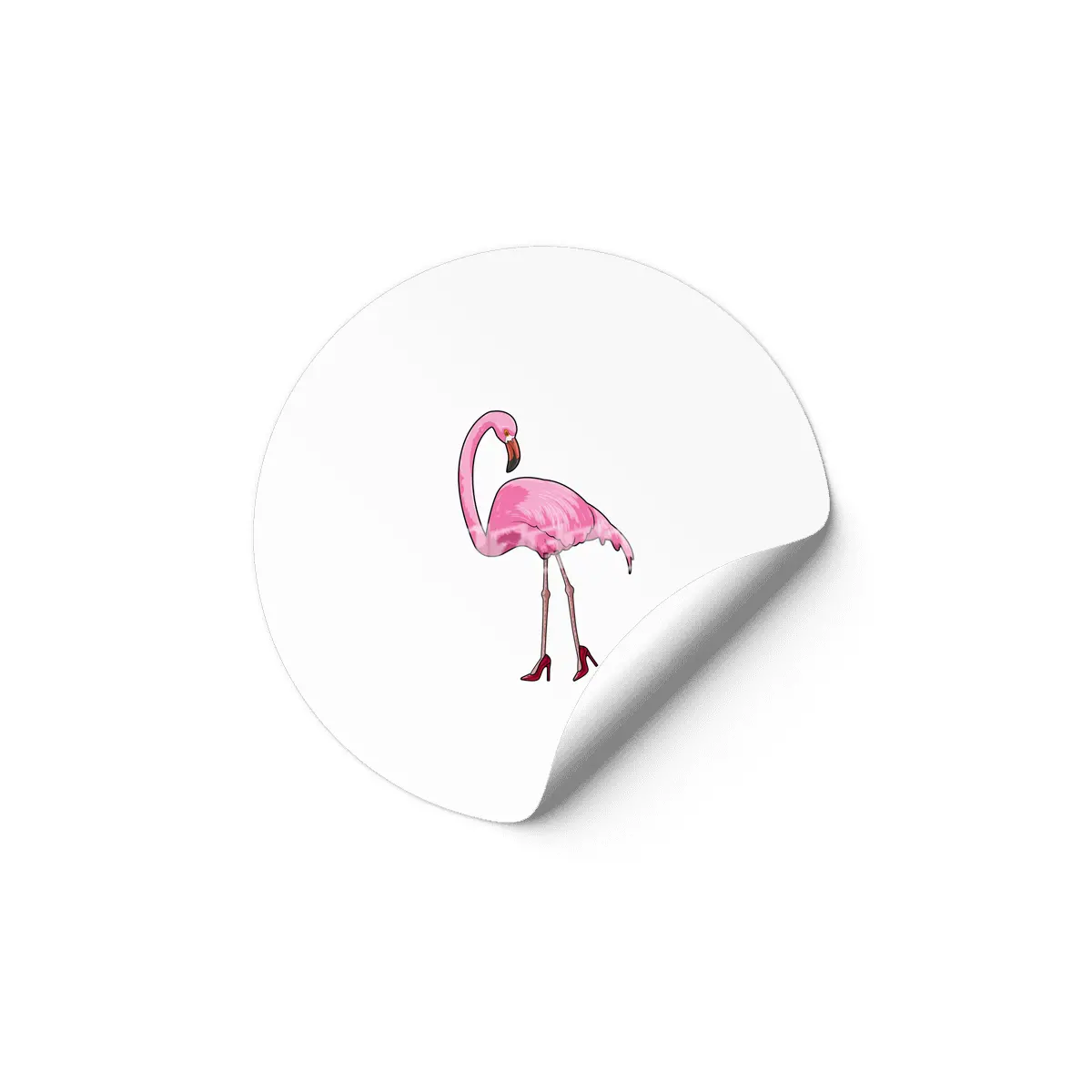 Flamingo with High heels Etiket