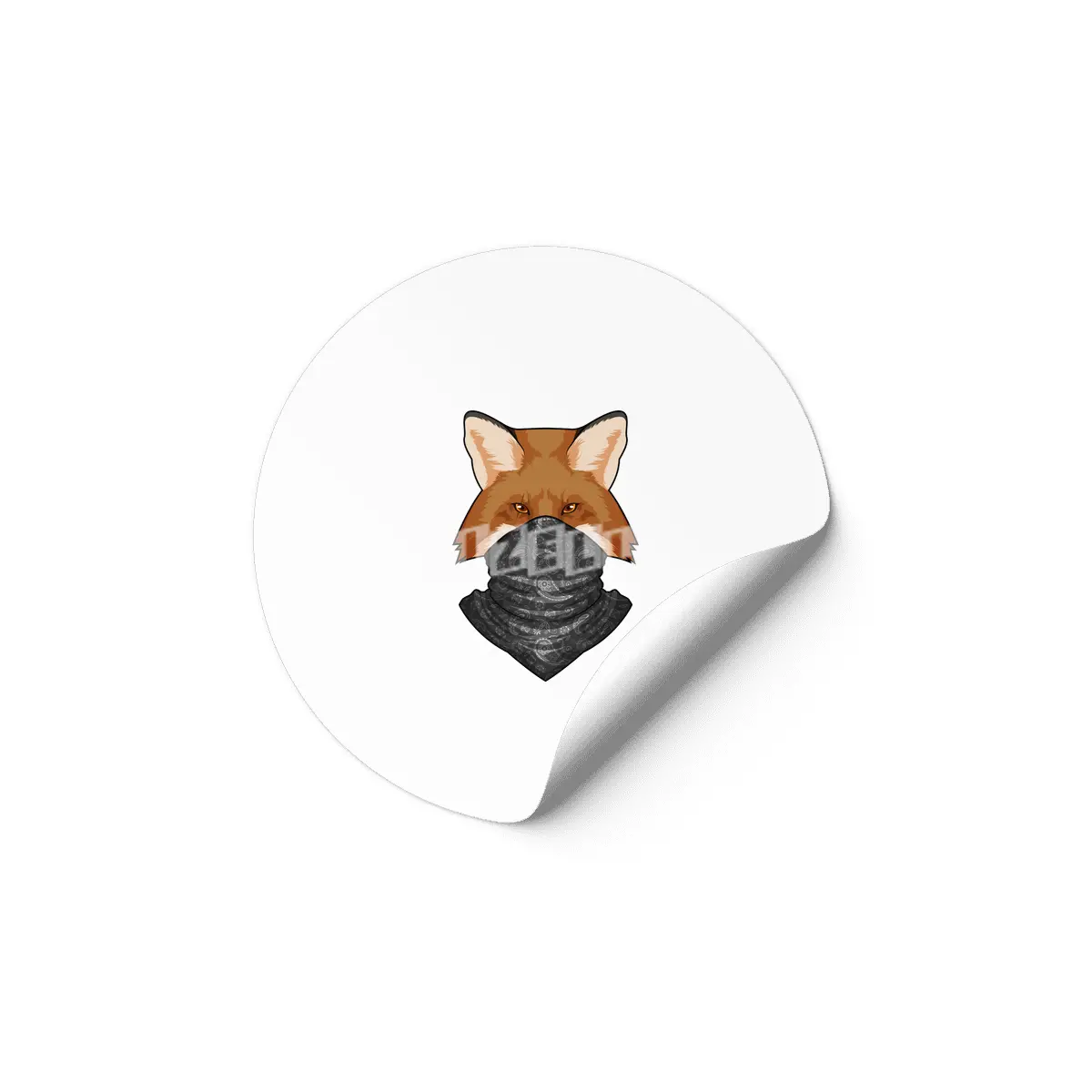 Fox as Bandit with Kerchief Etiket