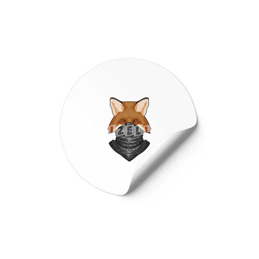 Fox as Bandit with Kerchief Etiket