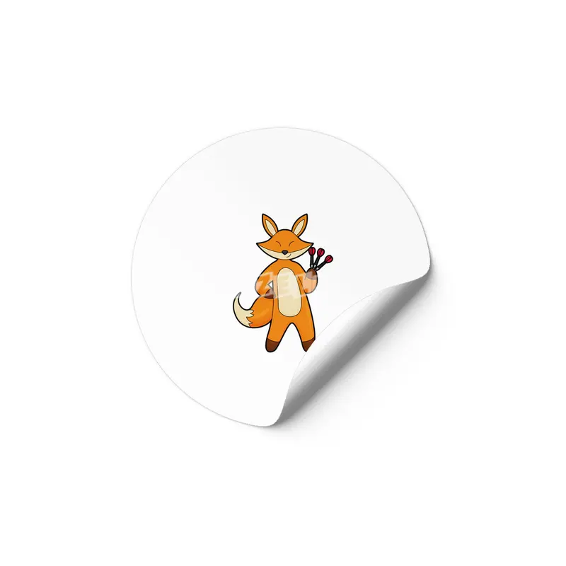 Fox as Dart player with Darts Etiket