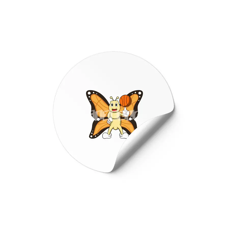 Butterfly as Sports with Basketball Etiket