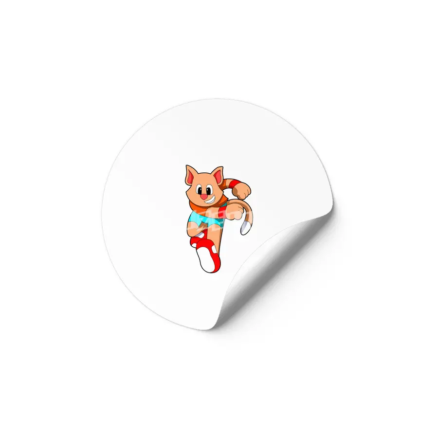 Cat at Fitness - Jogging Etiket