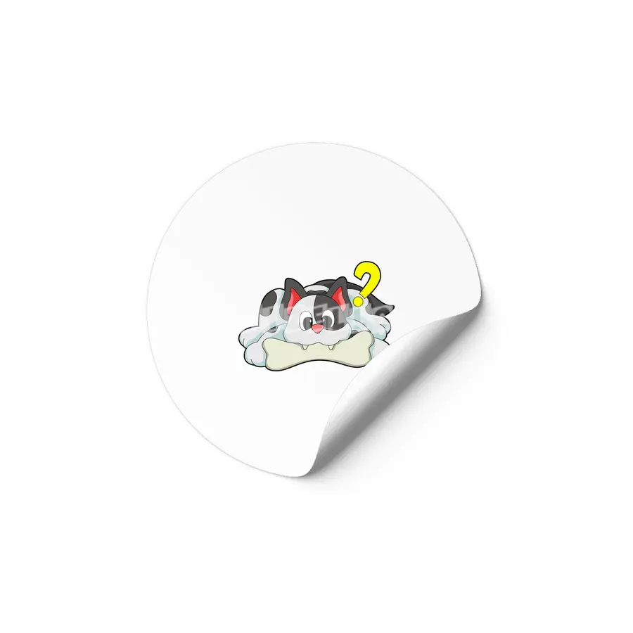 Cat with Bone Etiket