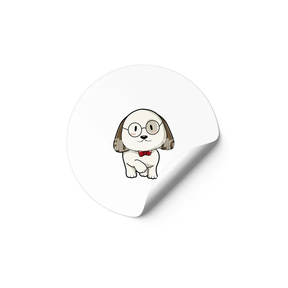 Dog with Tie & Glasses Etiket