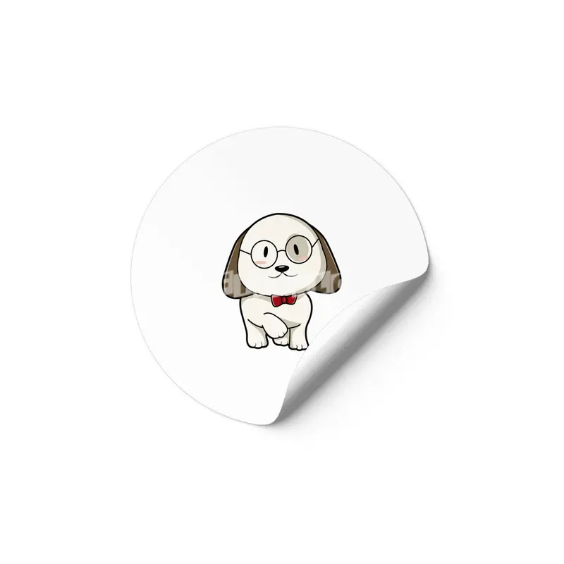 Dog with Tie & Glasses Etiket