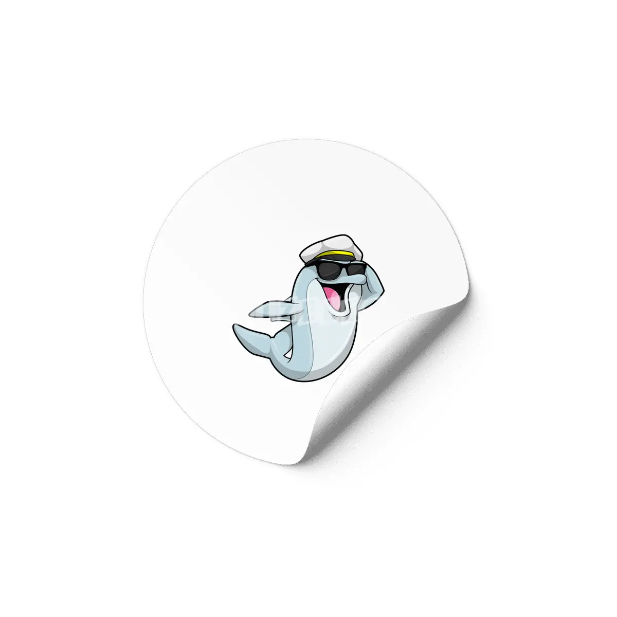Dolphin as Policeman with Police hat Etiket