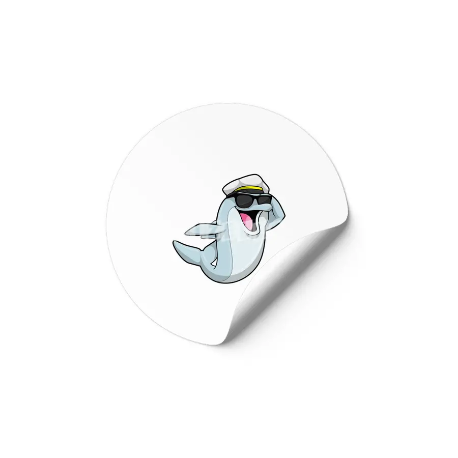 Dolphin as Policeman with Police hat Etiket