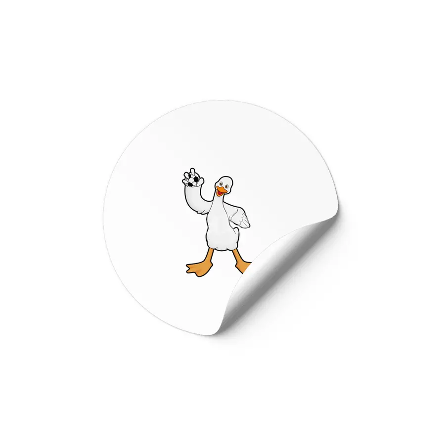 Duck as Handball player with Handball Etiket