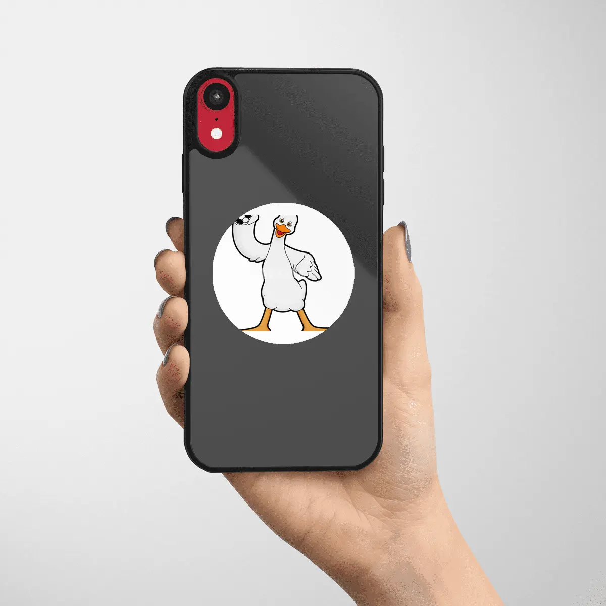 Duck as Handball player with Handball Etiket