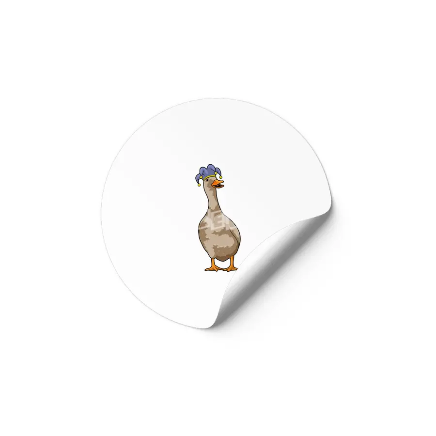 Duck as Jester in Middle age Etiket