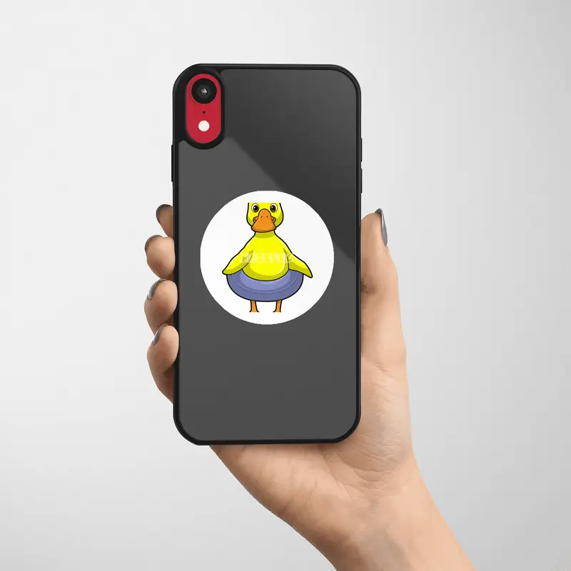 Duck at Swimming with Swim ring Etiket