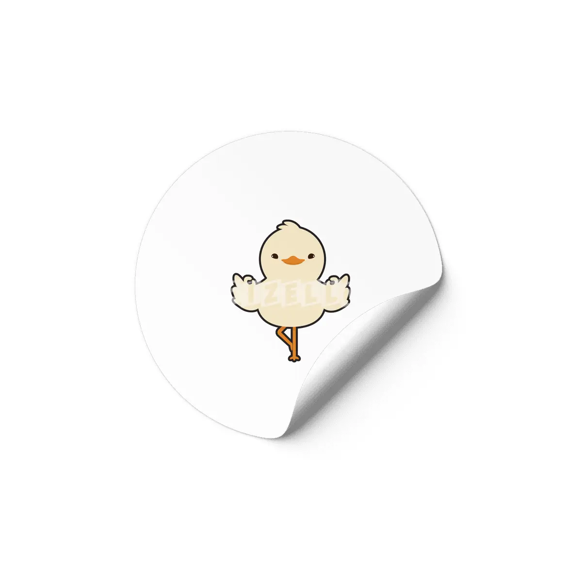 Duck at Yoga Stretching exercises in standing Etiket