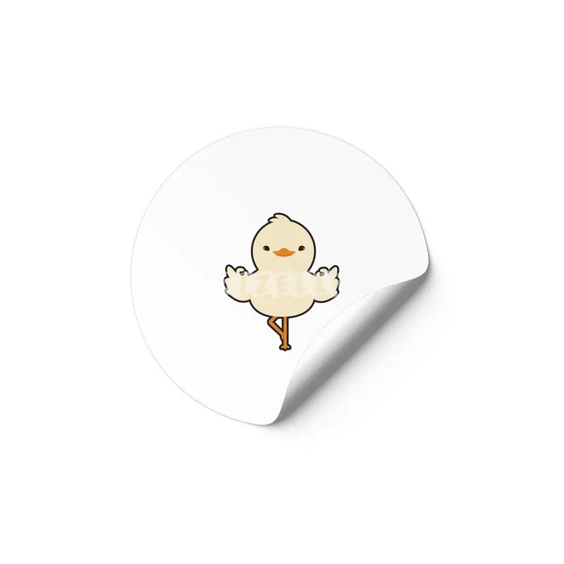 Duck at Yoga Stretching exercises in standing Etiket