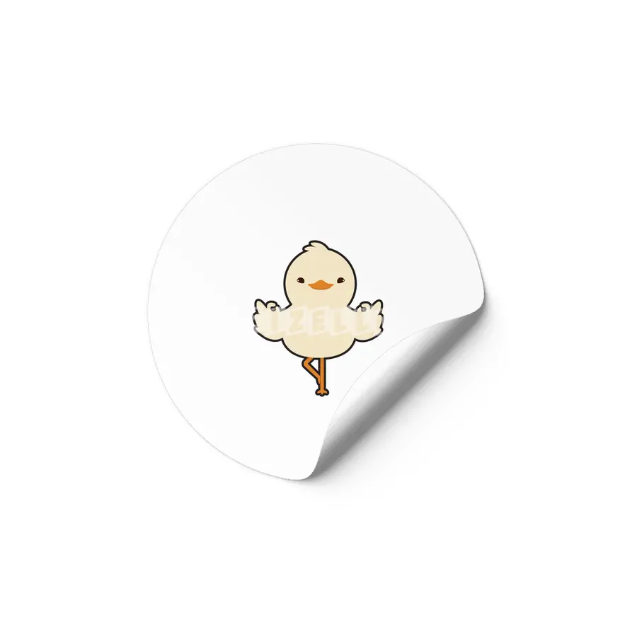 Duck at Yoga Stretching exercises in standing Etiket