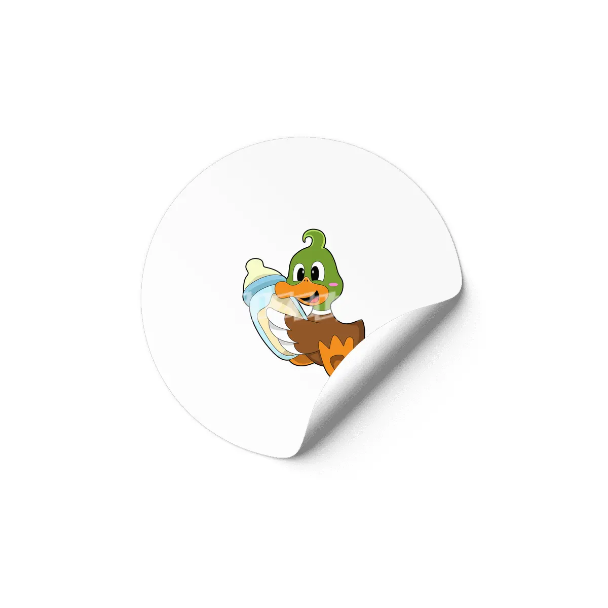 Duck with Bottle of Milk Etiket