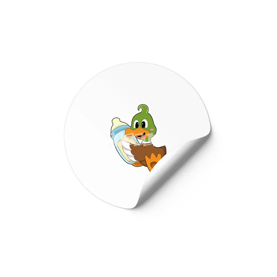 Duck with Bottle of Milk Etiket