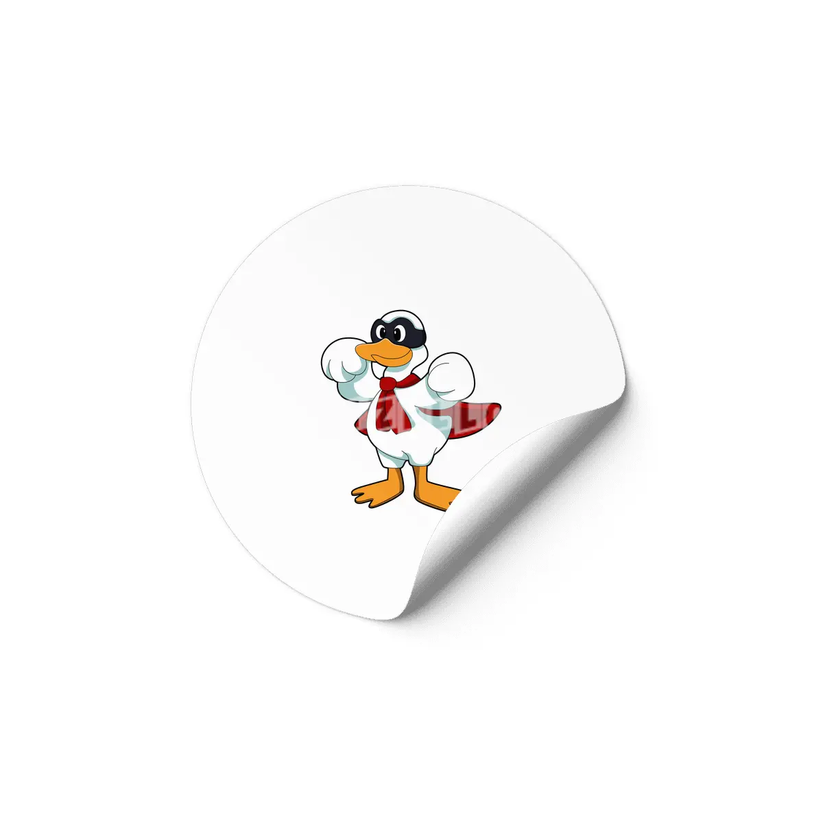 Duck with Cape & Mask Etiket