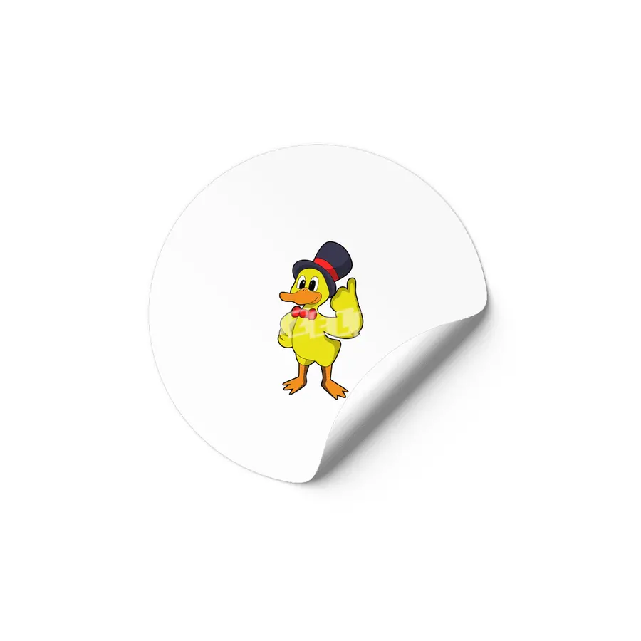 Duck with Hat Etiket