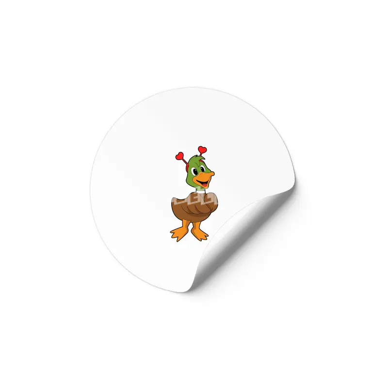 Duck with Heart Headband Etiket