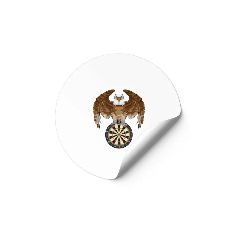 Eagle at Darts with Dartboard Etiket