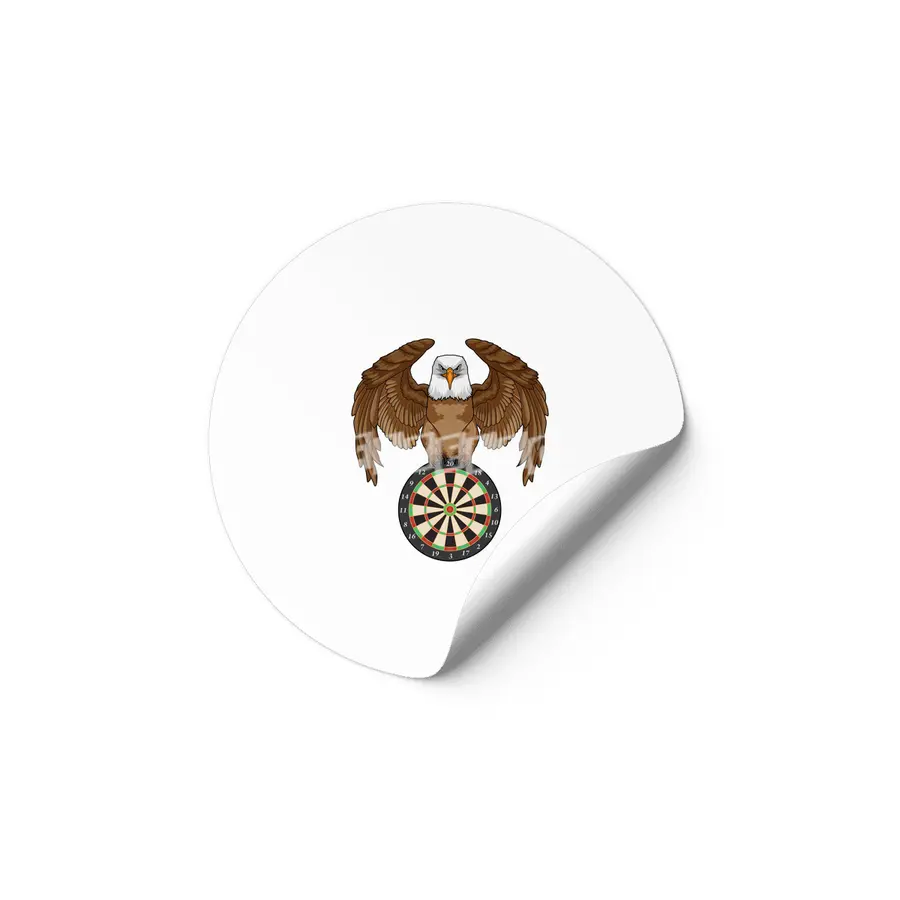 Eagle at Darts with Dartboard Etiket