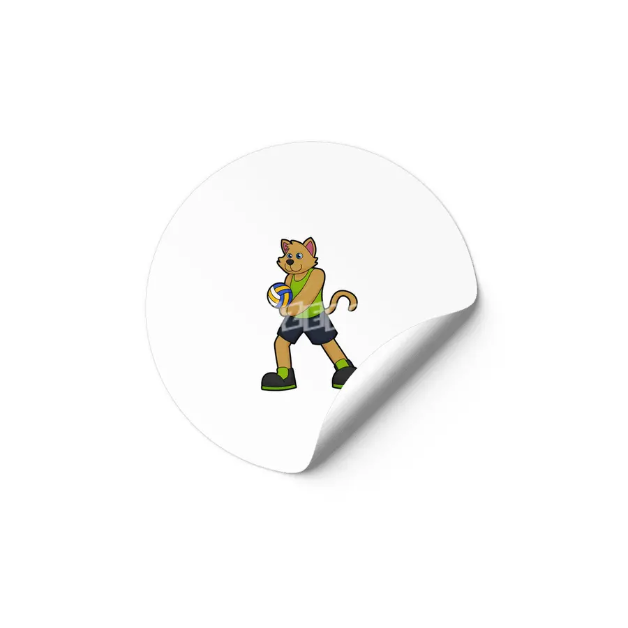 Dog as Volleyball player with Volleyball Etiket