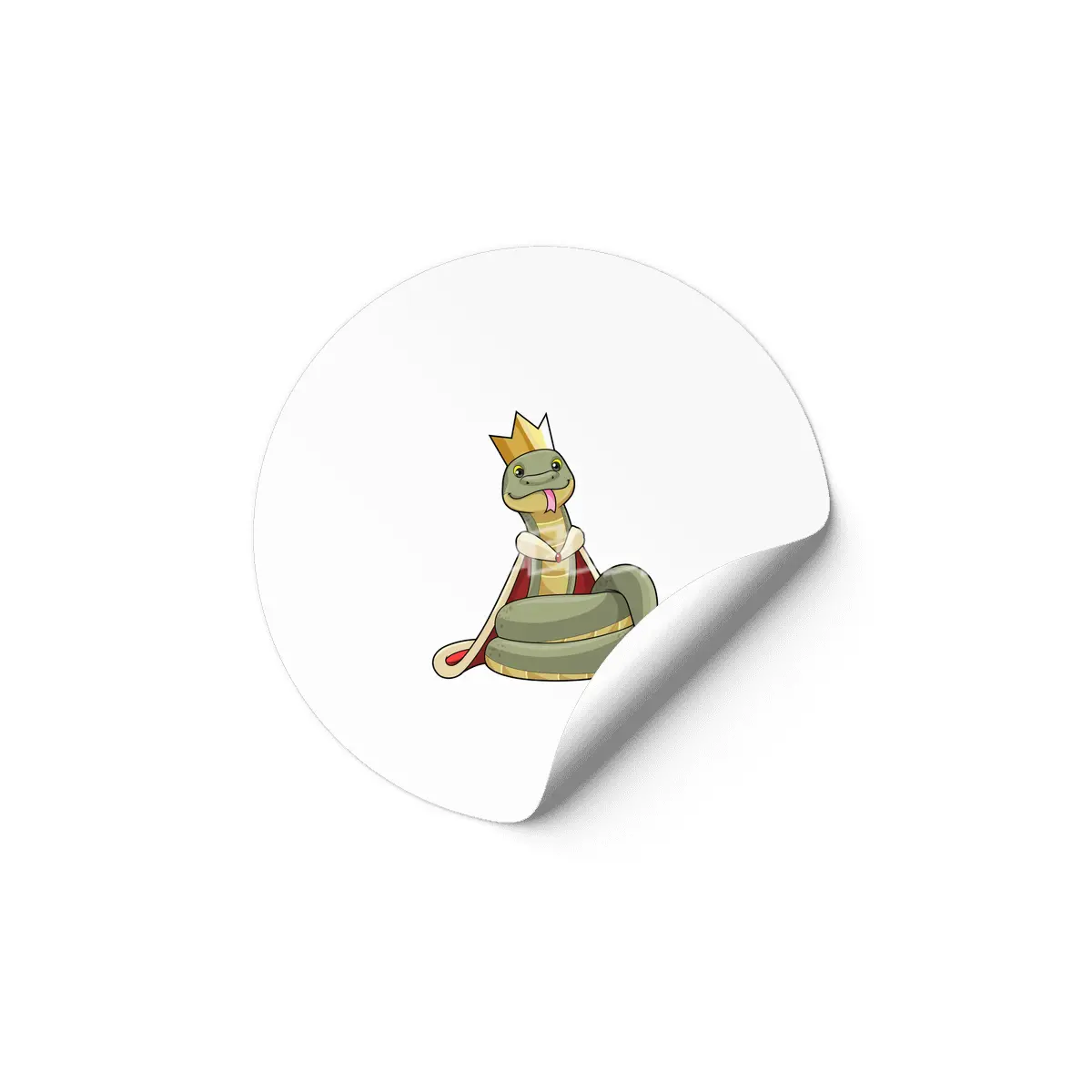 Snake as King with Crown Etiket