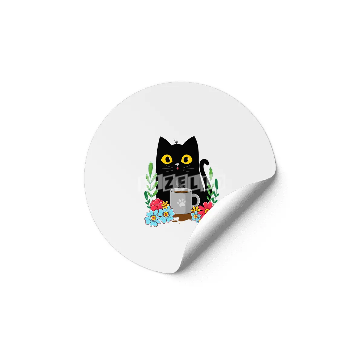 Coffee Cat Etiket