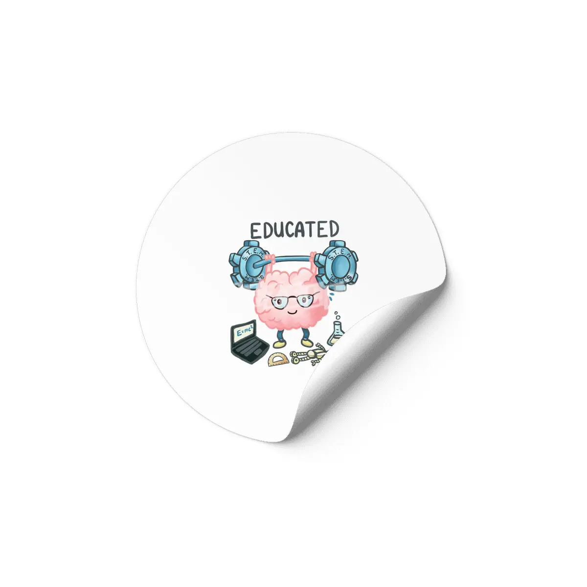 Brain + STEM = Educated Etiket